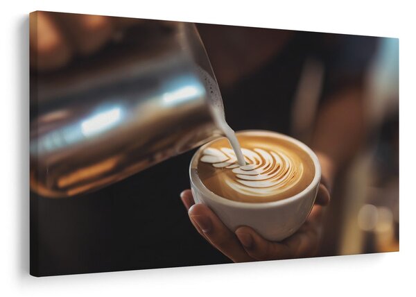 Kép latte art csészében