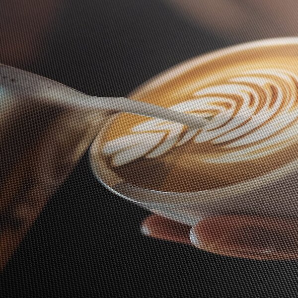 Kép latte art csészében