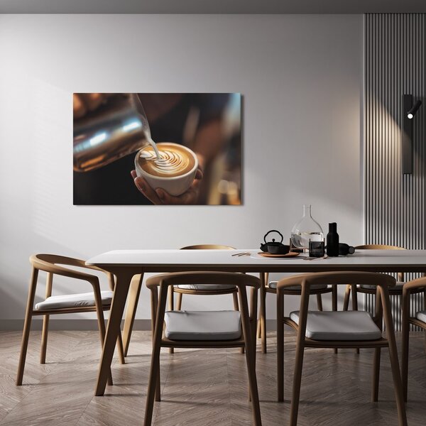 Kép latte art csészében