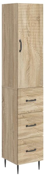 VidaXL Szekrény szett 2 db 33 x 34,5 x 90 cm Szerelt Fa Sonoma Tölgy