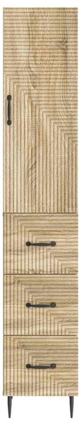 VidaXL Szekrény szett 2 db 33 x 34,5 x 90 cm Szerelt Fa Sonoma Tölgy