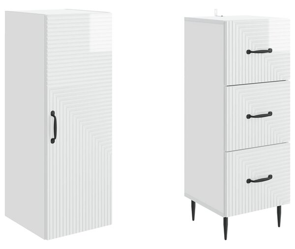 VidaXL Szekrény szett 2 db 33 x 34,5 x 90 cm Szerelt Fa