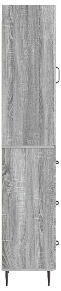 VidaXL Szekrény szett 2 db 33 x 34,5 x 90 cm Szerelt Fa Szürke Sonoma
