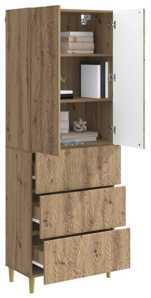 VidaXL Szekrény szett 2 db 66 x 34,5 x 90 cm Szerelt Fa Kézműves Tölgy