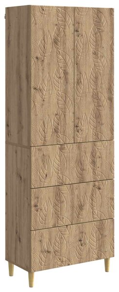 VidaXL Szekrény szett 2 db 66 x 34,5 x 90 cm Szerelt Fa Kézműves Tölgy