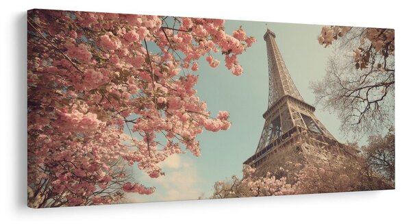 Kép tavaszi Párizs az Eiffel-toronnyal