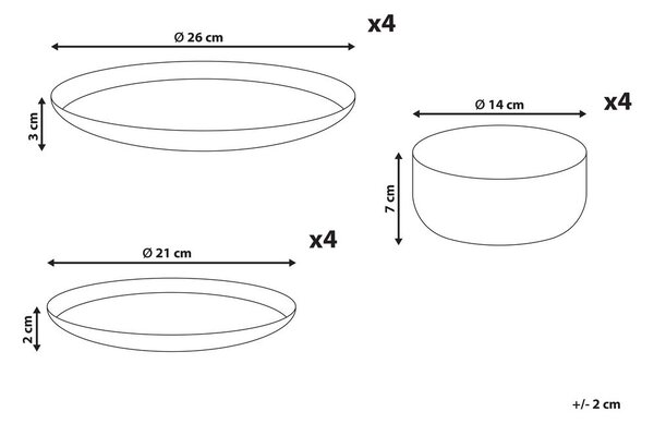 12 darabos étkészlet SHISO Porcelán Fehér/kék