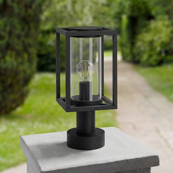 Lucande Ferda talapzati világítás, 37 cm, antracit, IP44, dimmelhető, Fekete, Alumínium, Modern