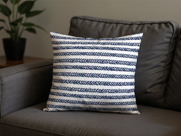 Polipamut párnahuzat NAVYSTA POLY 45x45 cm, kék-fehér