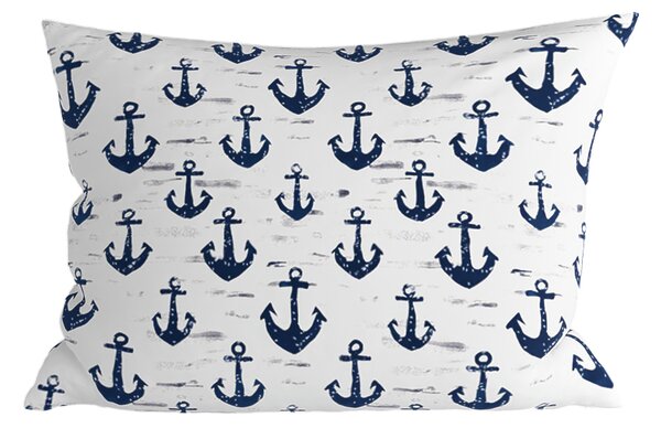 Polipamut párnahuzat NAVYSTA POLY 50x70 cm, kék-fehér