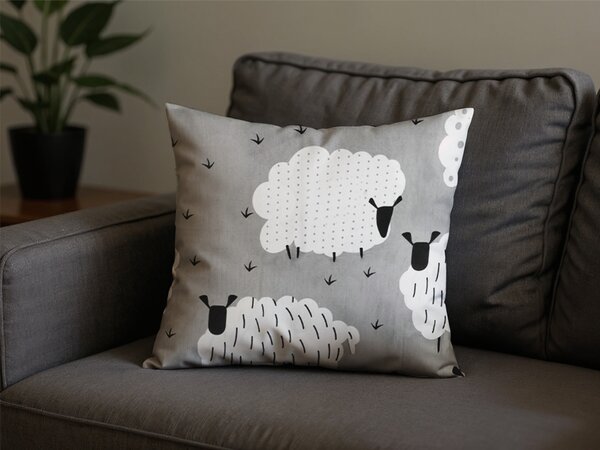 Polipamut párnahuzat SHEEP POLY 45x45 cm, szürke