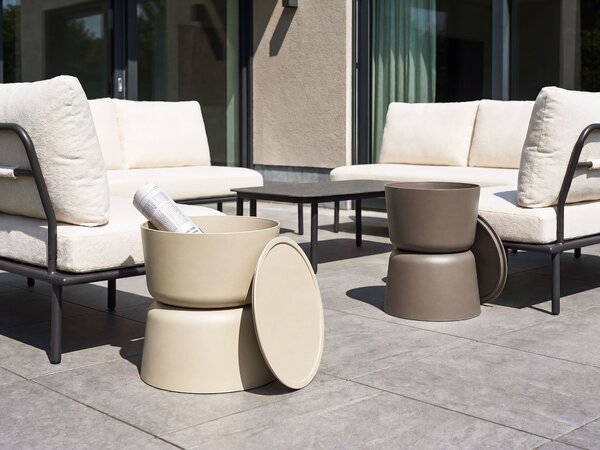 Kétdarabos kisasztal szett ATACAMA 32/40 cm 32/40 cm Barna Bézs