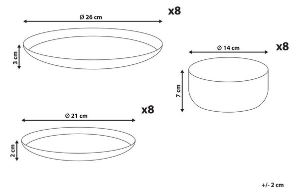 24 darabos étkészlet SHISO Porcelán Fehér/kék