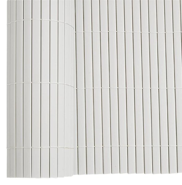 VidaXL kétoldalas fehér PVC kerti kerítés 1,8 x 3 m
