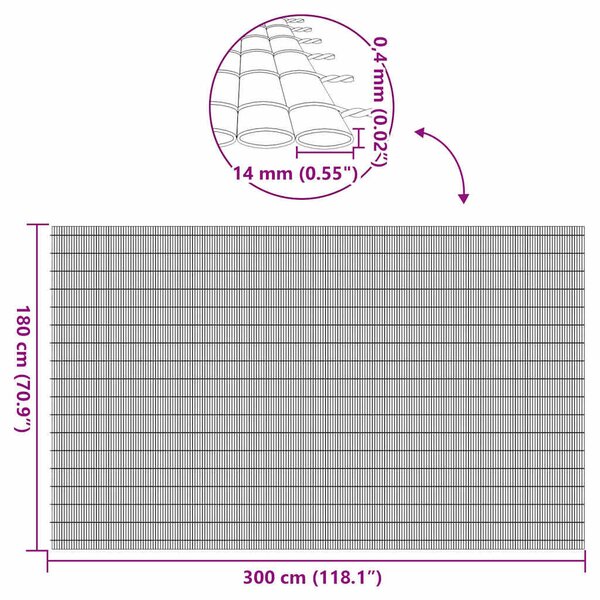 VidaXL kétoldalas fehér PVC kerti kerítés 1,8 x 3 m