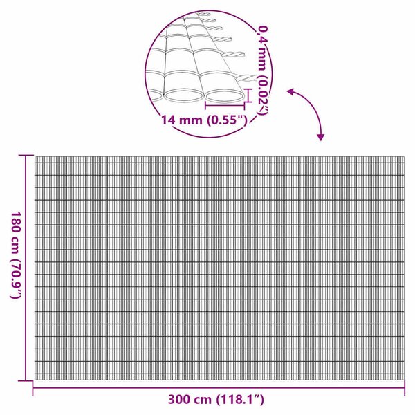 VidaXL kétoldalas zöld kerti kerítés 1,8 x 3 m PVC
