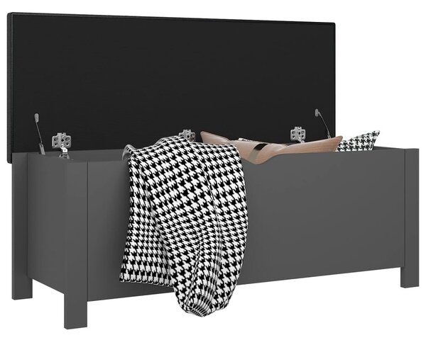 VidaXL szürke tárolódoboz párnával 105 x 40 x 45 cm