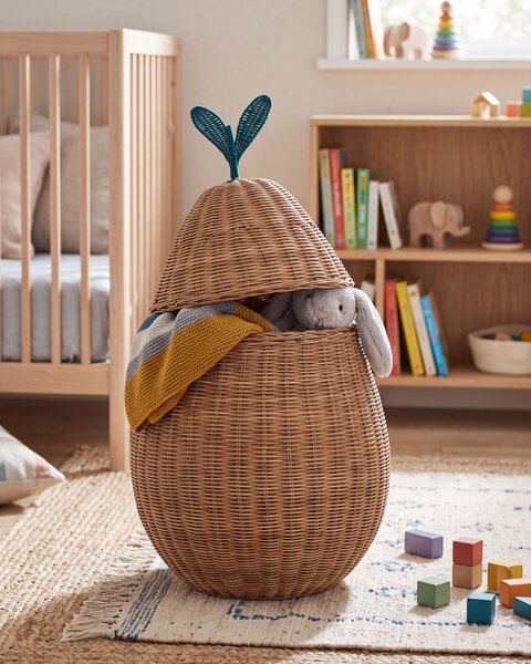 Gyerekkosár Körte VAGSOY Rattan Természetes