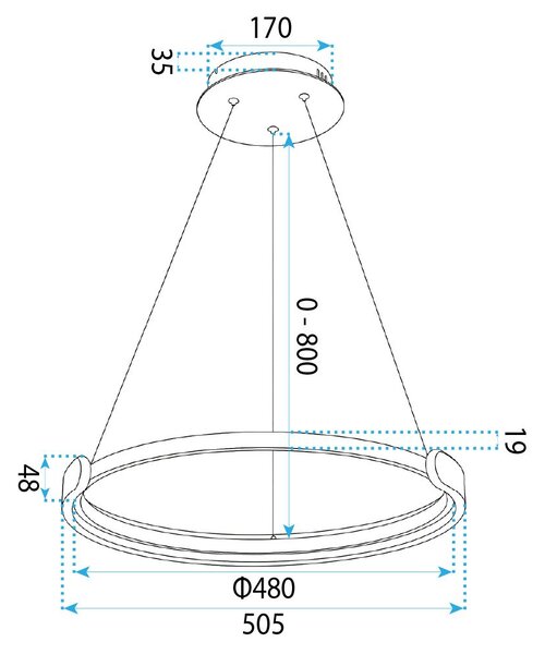 Mennyezeti lámpa LED APP1927-CP Black