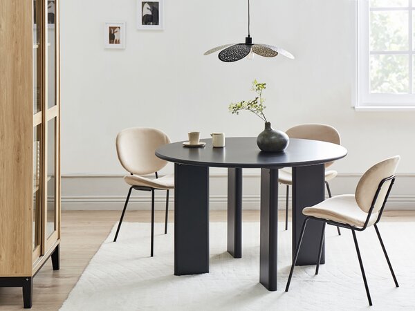 Étkezőasztal COSMO Fekete 120 cm 120 cm