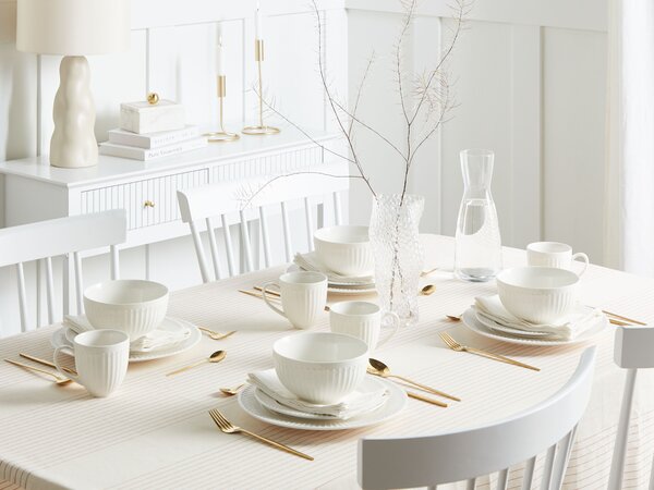 16 darabos étkészlet COWSLIP Porcelán Fehér