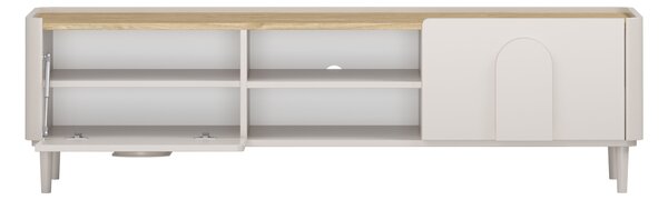 Amilio RTV szekrény 170 cm - kasmír / olajozott tölgy / kasmír fogantyú