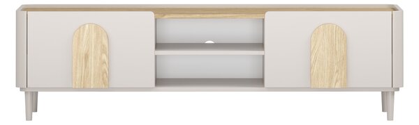 Amilio RTV szekrény 170 cm - kasmír / olajozott tölgy / világos tölgy fogantyú