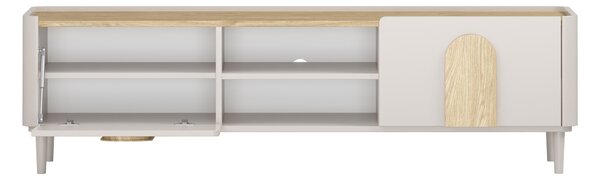 Amilio RTV szekrény 170 cm - kasmír / olajozott tölgy / világos tölgy fogantyú