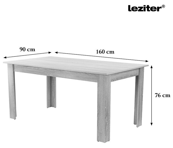Lola 4+1 étkező garnitúra fehér-sonoma tölgy