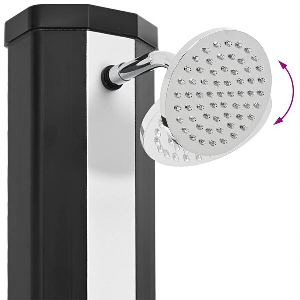 VidaXL Napozó zuhany fejjel és csapteleppel 40 l PVC, ABS, Cinkötvözet