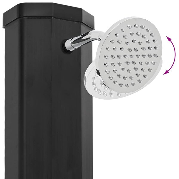VidaXL Napozó zuhany fejjel és csapteleppel 40 l PVC, ABS, Cinkötvözet