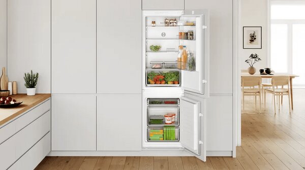 Bosch KIV865SE0 Beépíthető alulfagyasztós kombinált hűtőszekrény