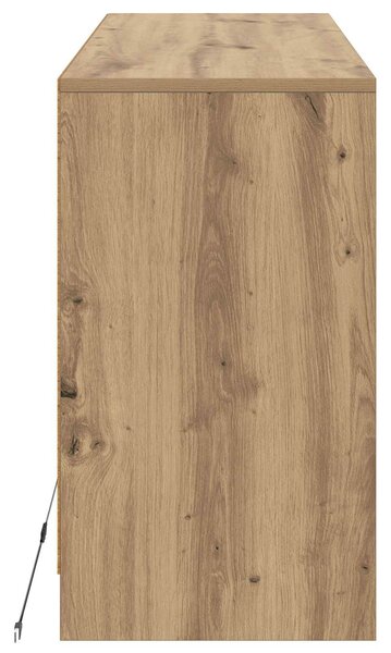 VidaXL TV szekrény 91 x 34 x 61 cm Kézműves Tölgy Szerelt Fa