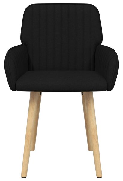 VidaXL Étkező Székek 2 db Szövet Fekete 56,5 x 50 x 87,5 cm