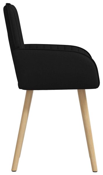 VidaXL Étkező Székek 2 db Szövet Fekete 56,5 x 50 x 87,5 cm
