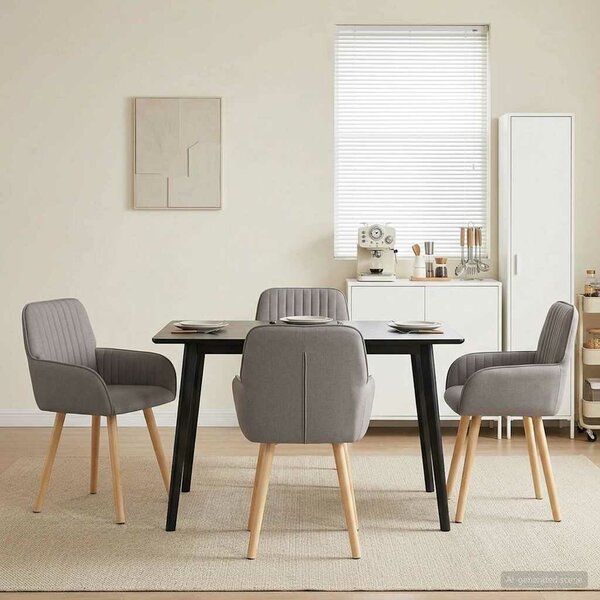 VidaXL Étkező Székek 4 db Szövet Tópszínű 56,5 x 50 x 87,5 cm
