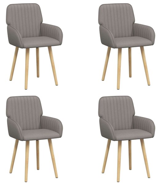 VidaXL Étkező Székek 4 db Szövet Tópszínű 56,5 x 50 x 87,5 cm