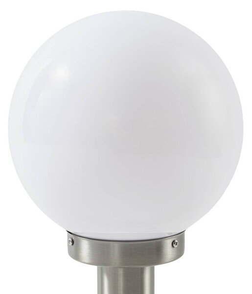 Lindby Vedran talapzati lámpa, 45 cm, rozsdamentes acél, érzékelővel, dimmelhető, Alu / szürke / cink, Rozsdamentes acél, Modern