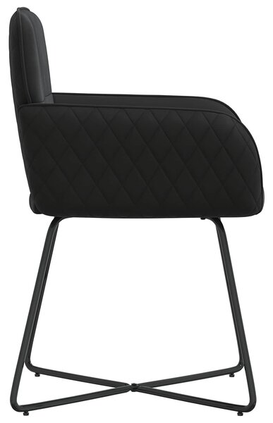 VidaXL Étkező Székek 4 db Bársony Fekete 59 x 56,5 x 86 cm