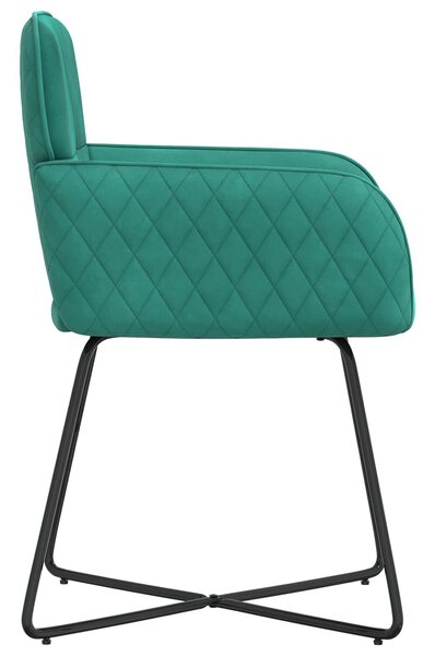 VidaXL Étkező Székek 6 db Bársony Türkiz 59 x 56,5 x 86 cm