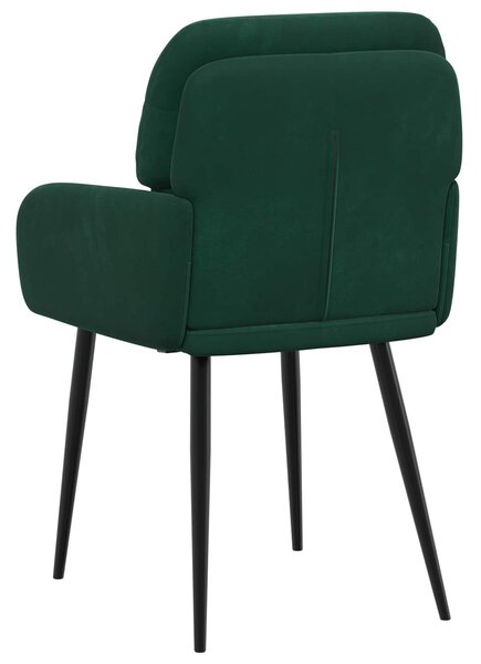 VidaXL Étkező Székek 6 db Bársony Sötétzöld 59 x 59,5 x 90 cm
