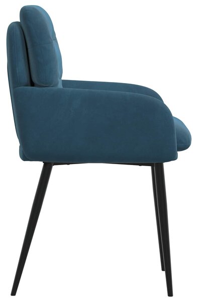 VidaXL Étkező Székek 4 db Bársony Kék 59 x 59,5 x 90 cm