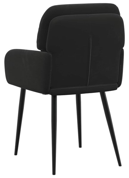VidaXL Étkező Székek 6 db Bársony Fekete 59 x 59,5 x 90 cm
