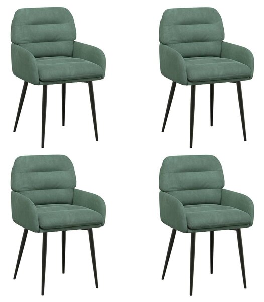 VidaXL Étkező Székek 4 db Bársony Tengeri Zöld 59 x 59,5 x 90 cm