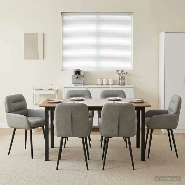 VidaXL Étkező Székek 6 db Bársony Világosszürke 59 x 59,5 x 90 cm