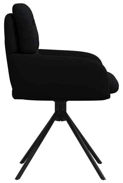 VidaXL Forgós Étkezős Székek 6 db Műbőr Fekete 59 x 59,5 x 90 cm