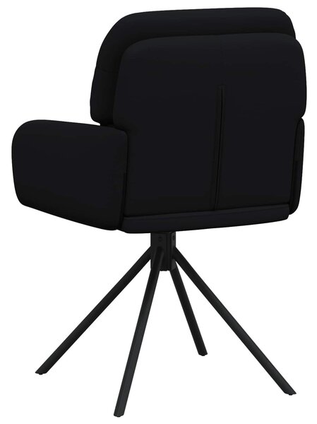 VidaXL Forgós Étkezős Székek 6 db Műbőr Fekete 59 x 59,5 x 90 cm