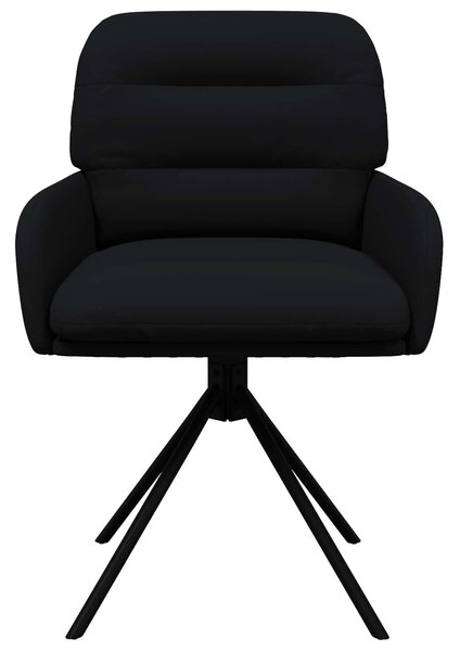 VidaXL Forgós Étkezős Székek 6 db Műbőr Fekete 59 x 59,5 x 90 cm