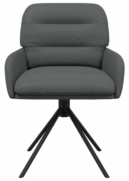 VidaXL Forgós Étkezős Székek 2 db Műbőr Szürke 59 x 59,5 x 90 cm