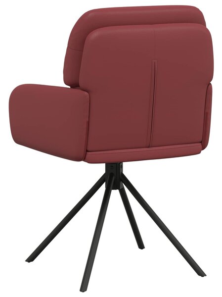 VidaXL Forgós Étkezős Székek 2 db Műbőr Bordó 59x59,5x90cm
